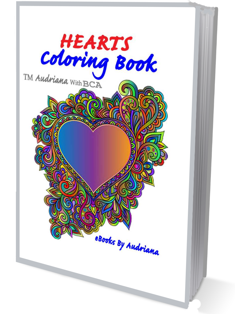 hearts coloring book